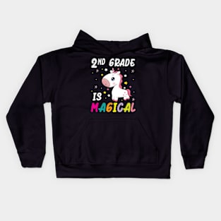 Unicorn Students Seniors Back To School 2nd Grade Is Magical Kids Hoodie